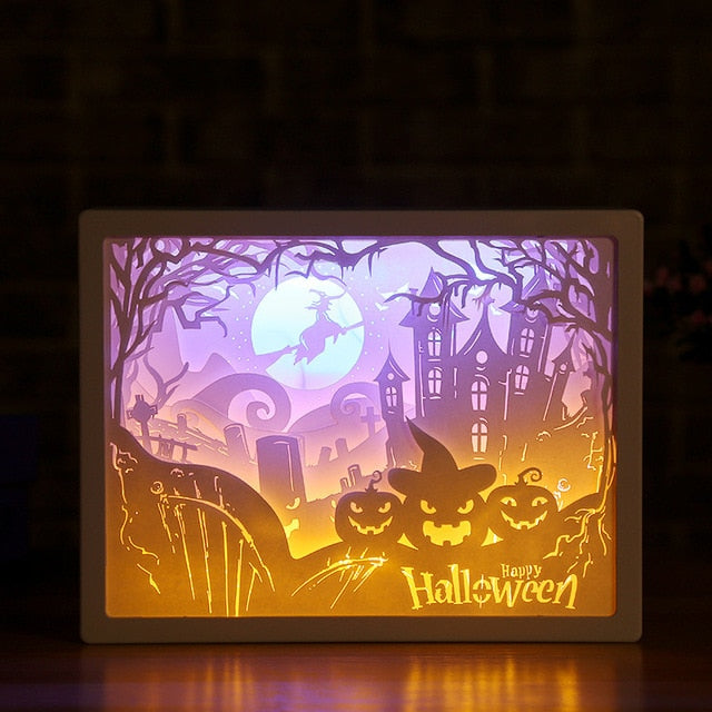 3D Paper Carving LED Night Light