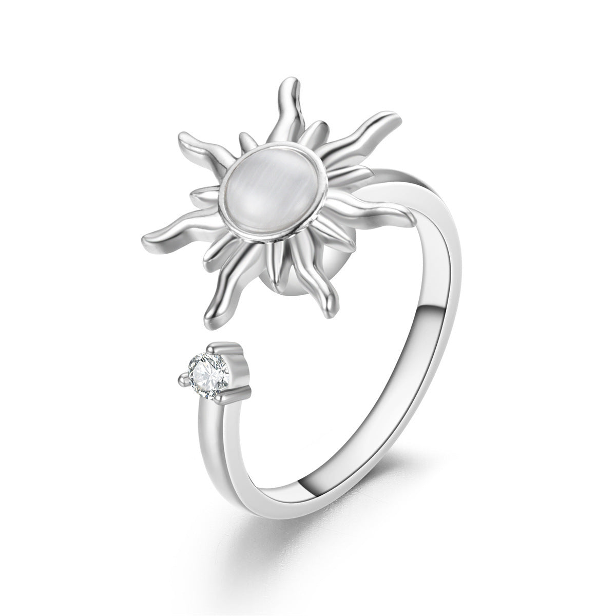 S925 Sterling Silver Nature & Celestial Adjustable Ring