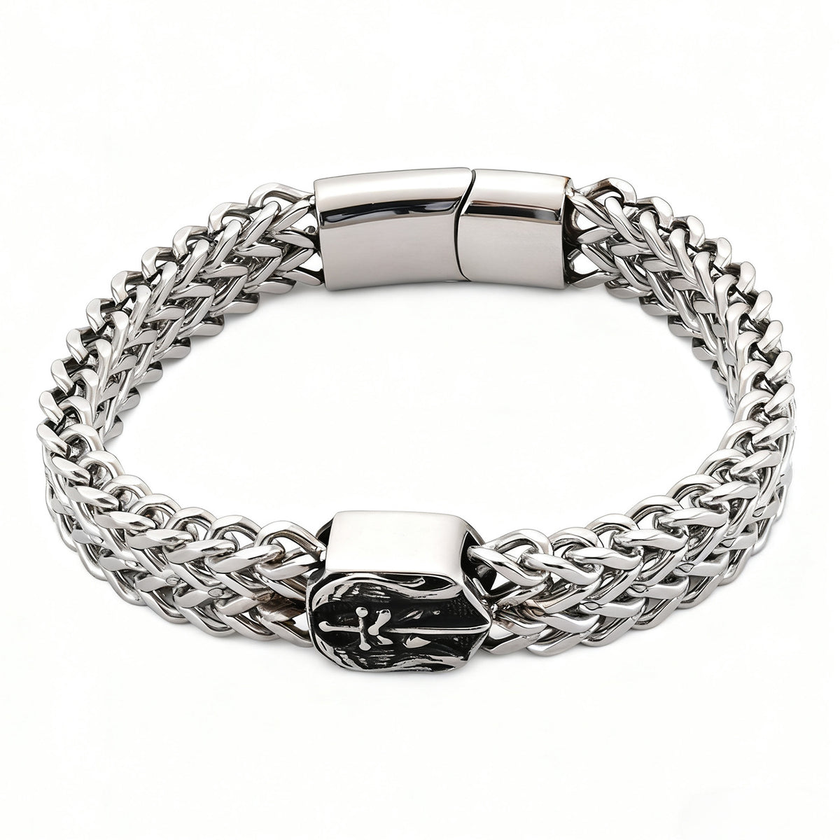 Stainless Steel Woven Holy Sword Archangel Bracelet