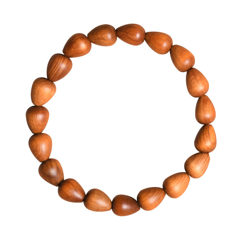 Thuja Wood Water Drop Bead Bracelet | 36 Beads | 8mm | Spiritual Jewelry