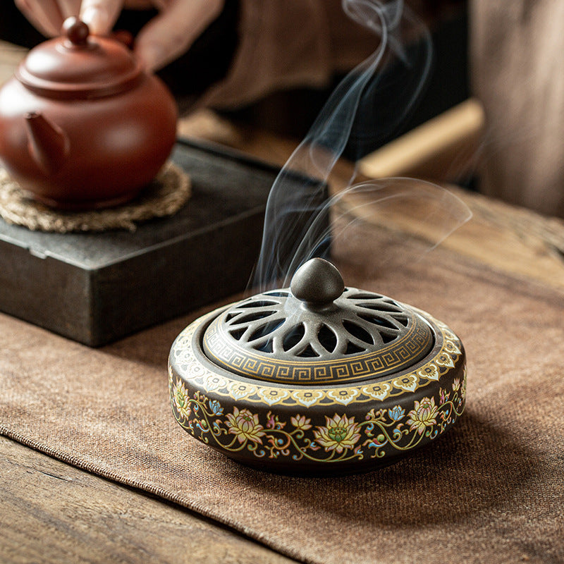 Antique Ceramic Incense Tower Burner