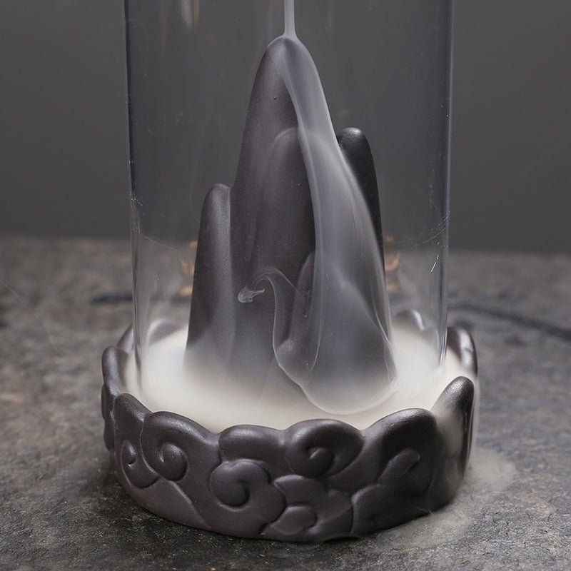 Auspicious Cloud Purple Sand Backflow Incense Burner