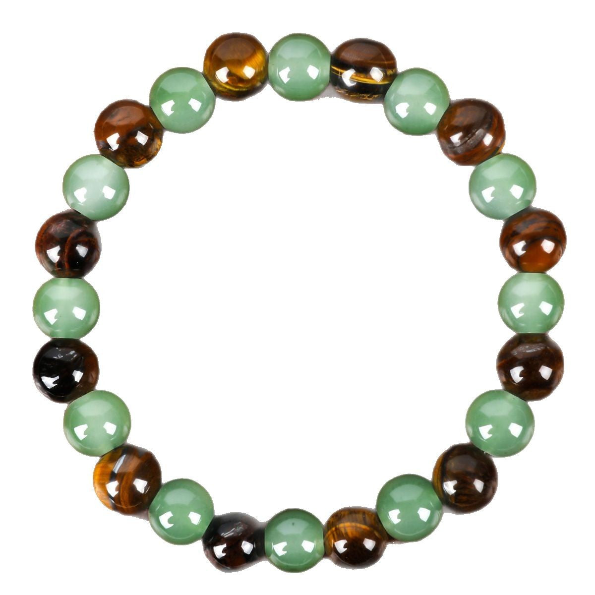 Tiger Eye Stone Beaded Bracelet Handmade Jewelry
