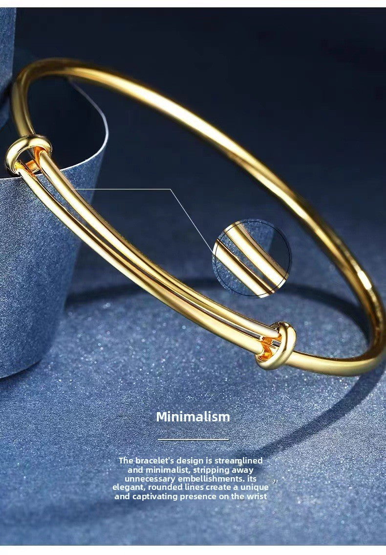 18K Gold Push Pull Bracelet
