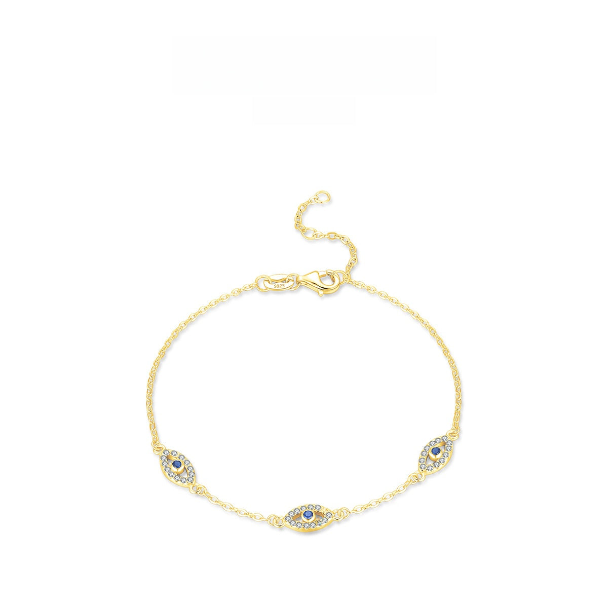 S925 Sterling Silver Evil Eye Bracelet
