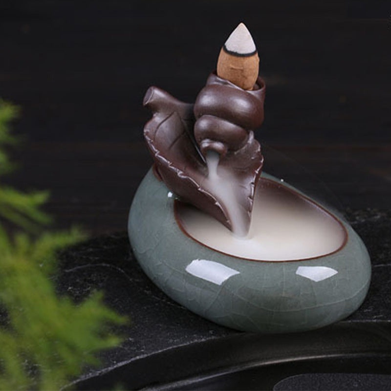 Maitreya Buddha Ceramic Backflow Incense Burner