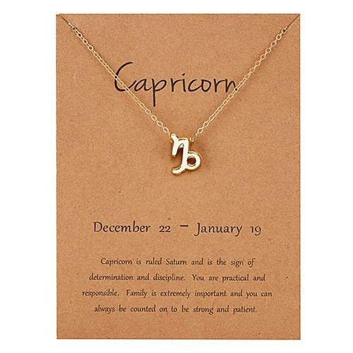 Zodiac Constellation Charm Choker Necklace