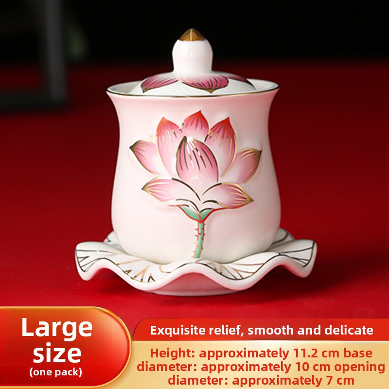 Ceramic Buddhist Altar Offering Cup