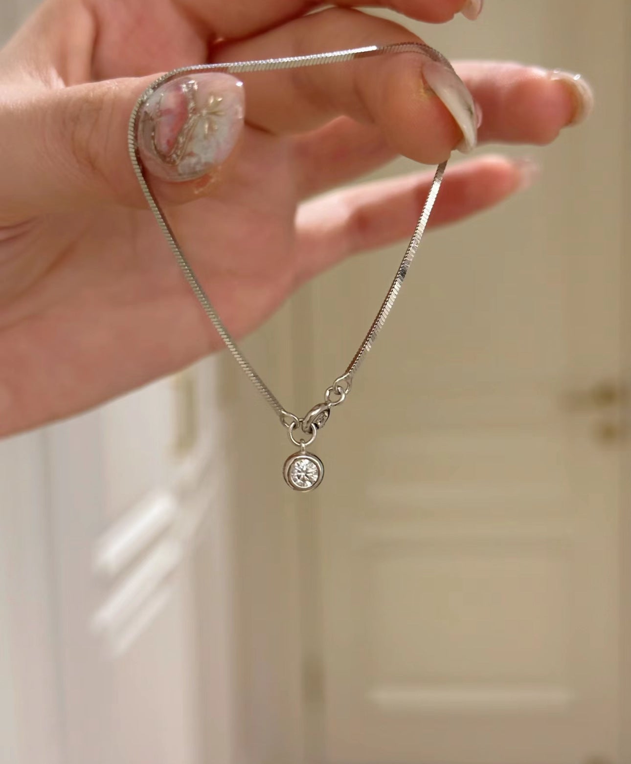 Geometric Bubble & Snake Bone Bracelet