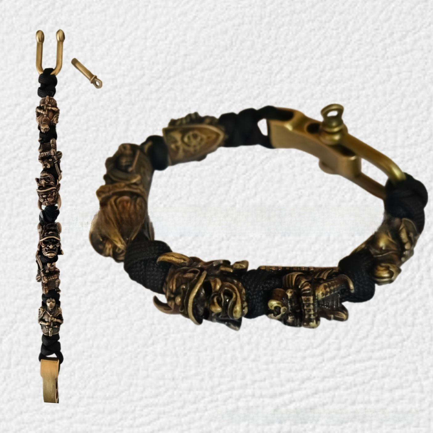 Gothic Skull Paracord Bracelet Handmade
