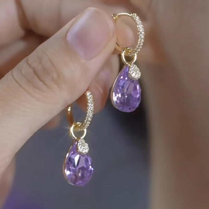 Crystal Water Drop Earrings