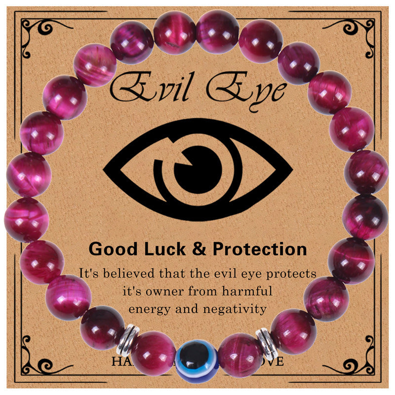 Evil Eye Tiger Eye Stone Bracelet