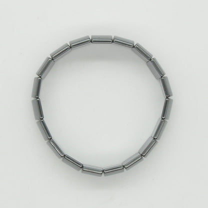 Magnetic Black Obsidian Square Bead Bracelet