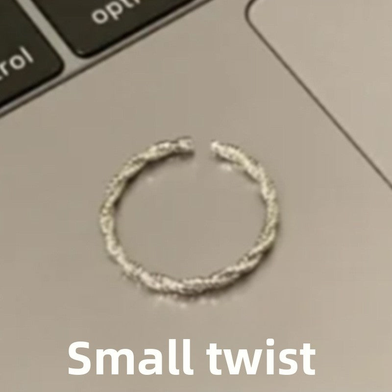 Geometric 925 Sterling Silver Adjustable Ring