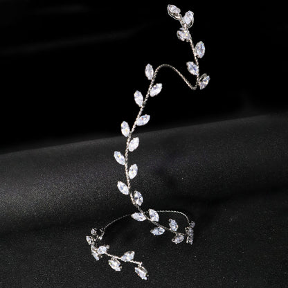 Rhinestone Leaf Bracelet for Women