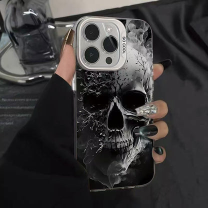 Shadow Relic Hard PC iPhone Case | Silver Shell Skull Design