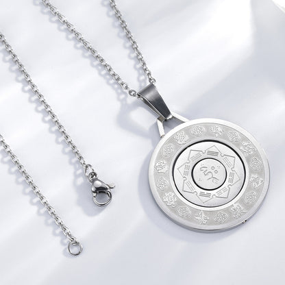Chinese Zodiac Rotating Ring Pendant Necklace