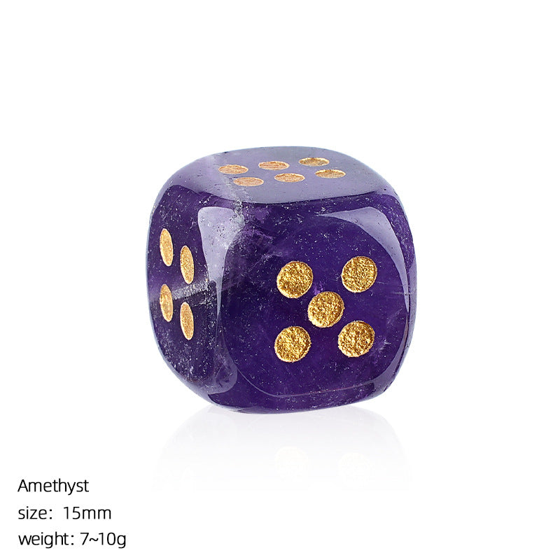 Natural Stone Dice — Laser Engraved Semi-Precious