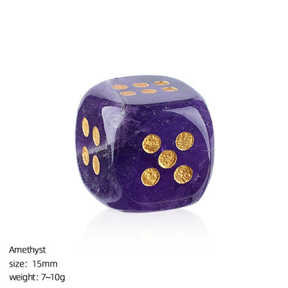 Natural Stone Dice — Laser Engraved Semi-Precious
