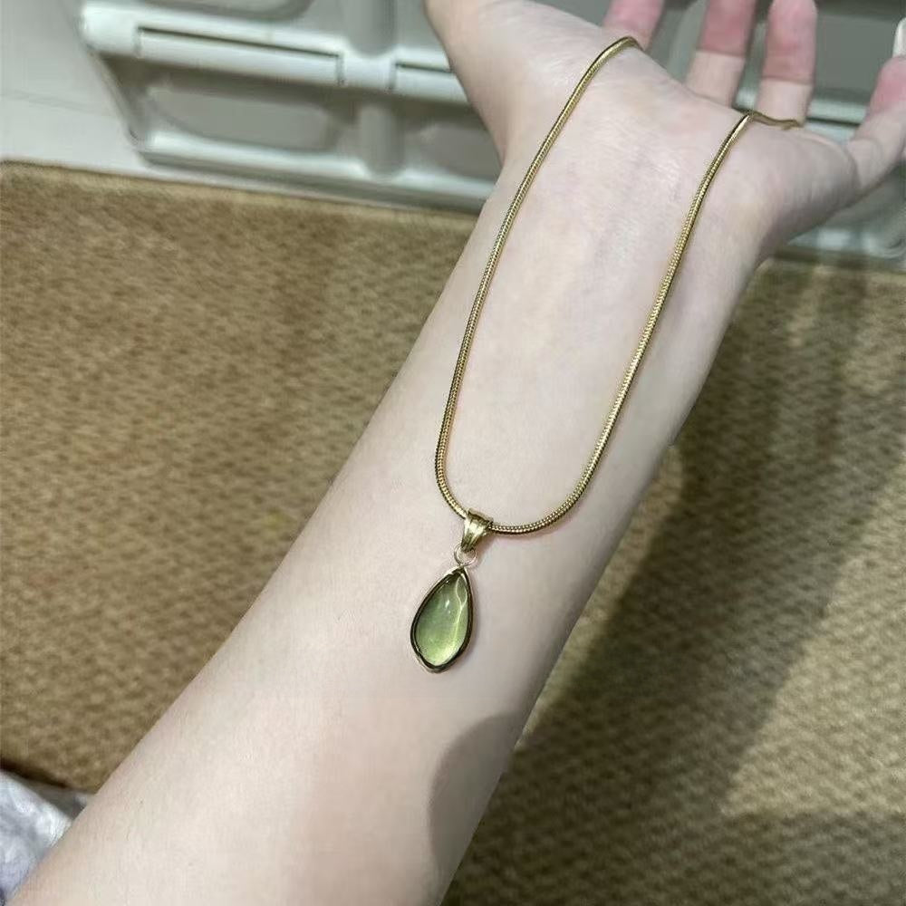 Mermaid’s Tears Water Drop Necklace — Titanium Steel