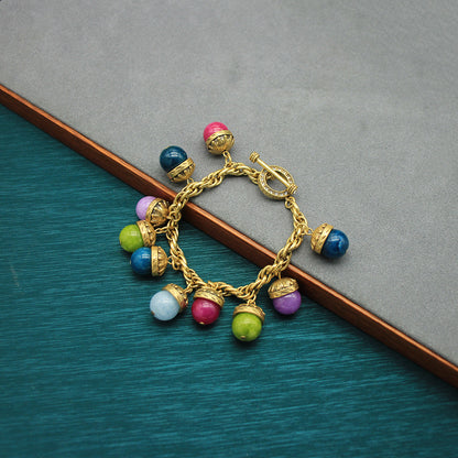 French Retro Crystal Bead Bracelet