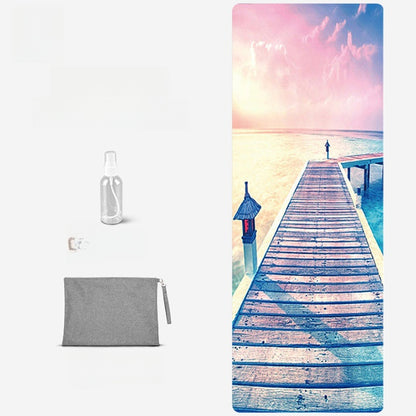 Foldable Suede Yoga Mat — Natural Rubber Base