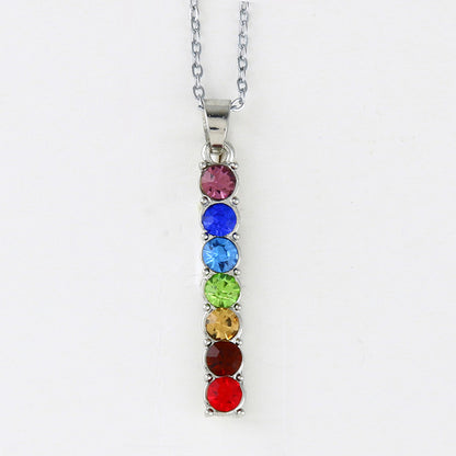 7 Chakra Crystal Healing Point Pendant Necklace