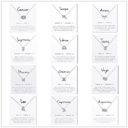 Zodiac Constellation Pendant Necklace
