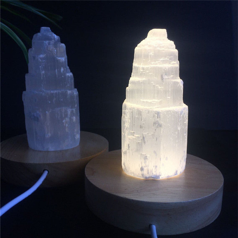 Natural Crystal Tower Lamp