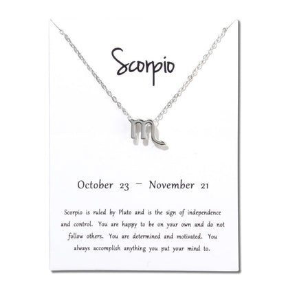 Zodiac Constellation Pendant Necklace