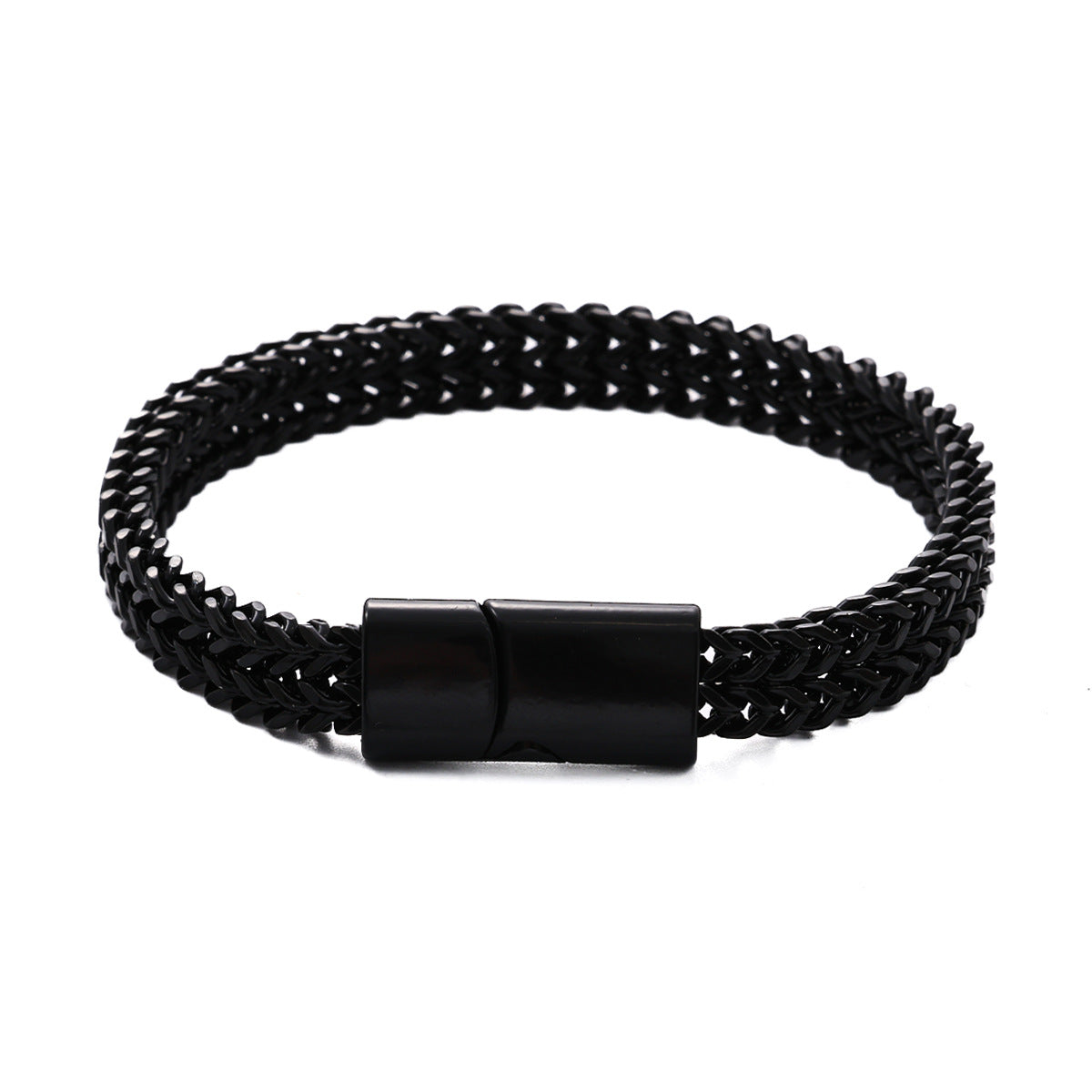 Geometric Double-Sided Stainless Steel Bracelet