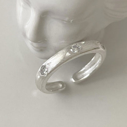 S925 Sterling Silver Geometric Open Ring