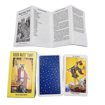 Spanish Oracle Card Tarot White Cat Wheel of Year Tarot