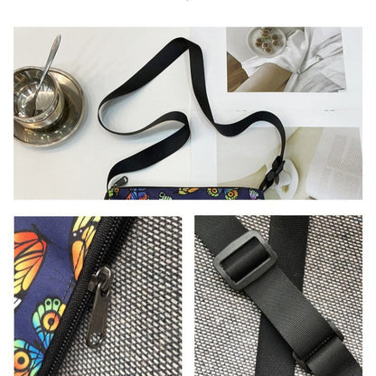 Gothic Print Polyester Underarm Shoulder Bag
