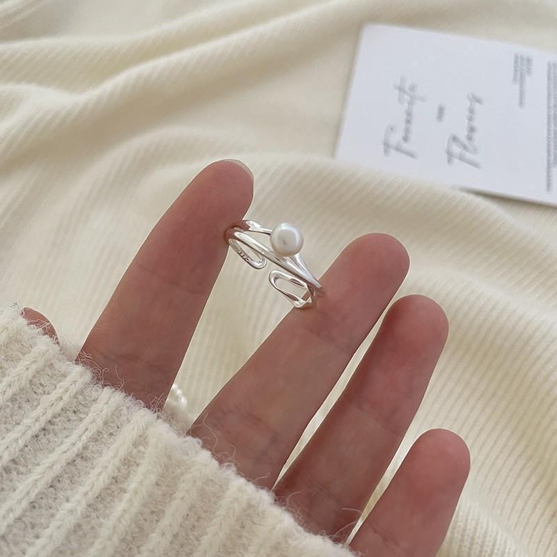 Geometric 925 Sterling Silver Adjustable Ring