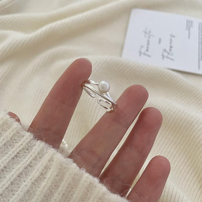Geometric 925 Sterling Silver Adjustable Ring