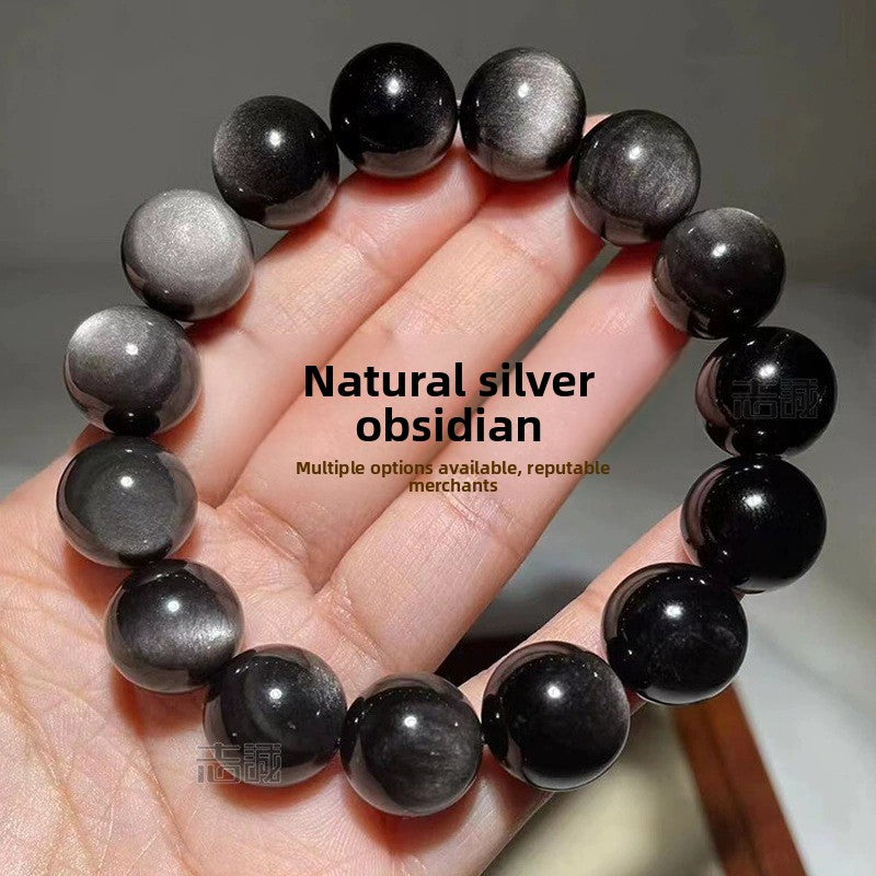Natural Silver Obsidian Pixiu Bracelet