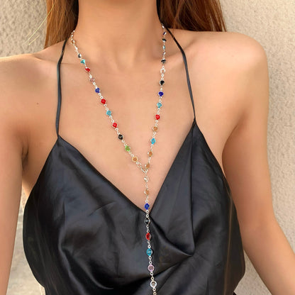 Colorful Polka Dot Long Necklace Bracelet