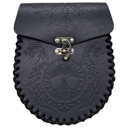 Medieval Viking Style Adjustable Waist Bag with Coin Purse
