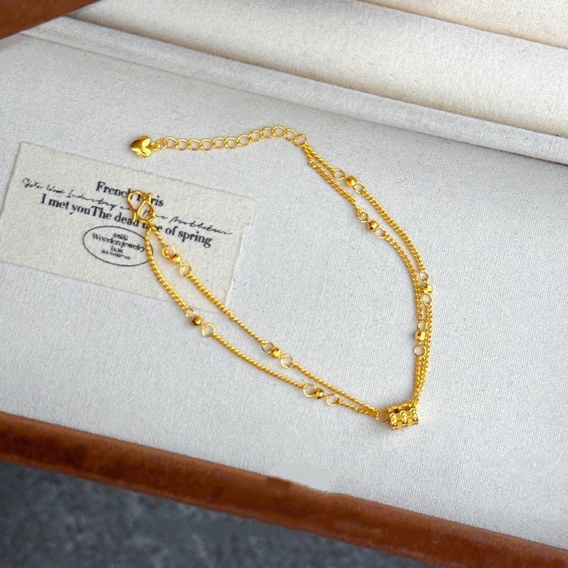 Double Layer Sparkling Waist Bracelet for Women