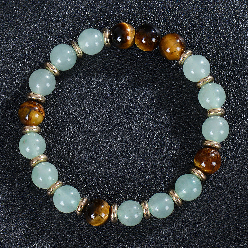 Elastic Tiger Eye Stone Bead Bracelet