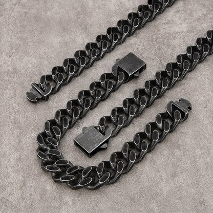 Vintage Cuban Link Chain — Titanium Steel