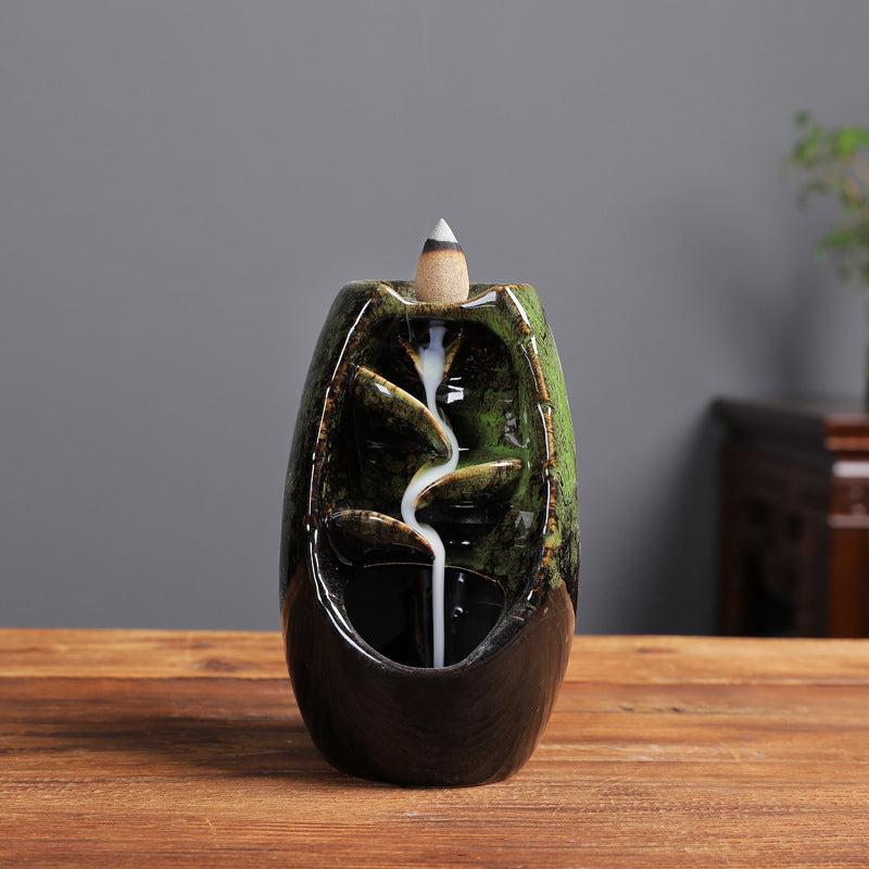 Backflow Incense Burner — Kiln Glaze Ceramic