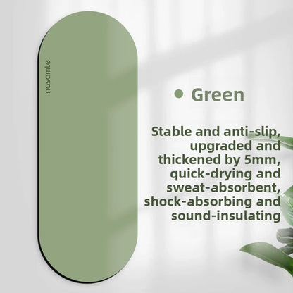 Oval Yoga Mat — 8mm Thick, Non-Slip Rubber Base