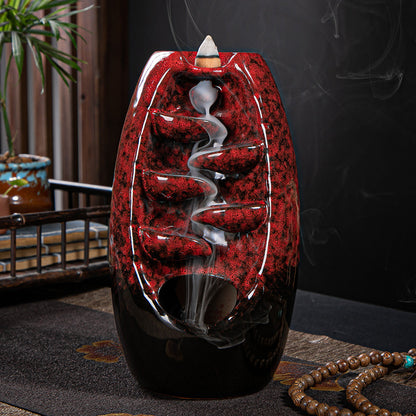 Backflow Incense Burner — Kiln Glaze Ceramic