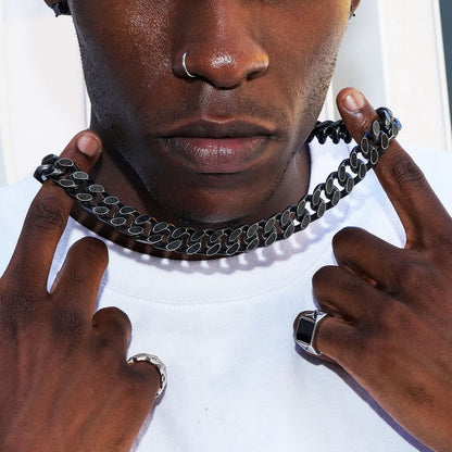 Vintage Cuban Link Chain — Titanium Steel