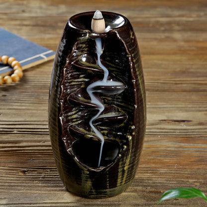 Backflow Incense Burner — Kiln Glaze Ceramic