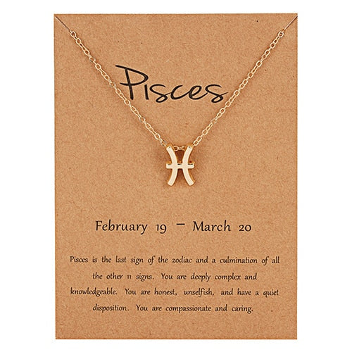 Zodiac Constellation Charm Choker Necklace