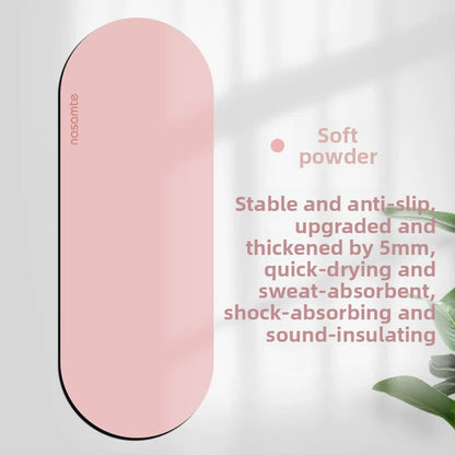 Oval Yoga Mat — 8mm Thick, Non-Slip Rubber Base