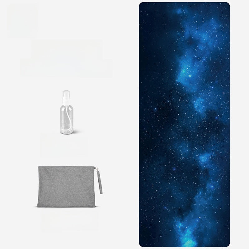 Foldable Suede Yoga Mat — Natural Rubber Base